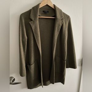J. Crew Sophie Sweater Blazer 100% Merino Wool- Olive Green Size SM